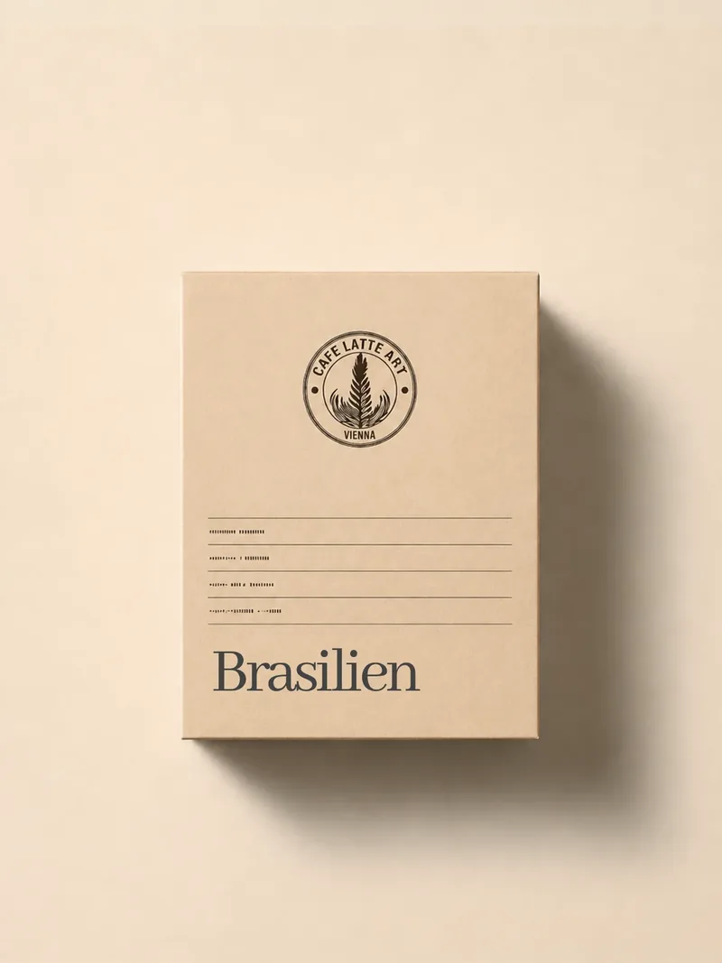 Kaffeepackung Brasilien von Cafe Latte Art
