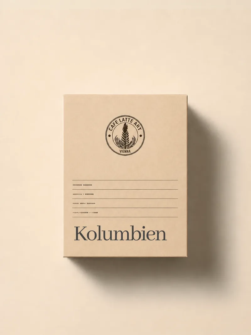 Kaffeepackung Kolumbien von Cafe Latte Art